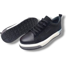 Growish GR0265  & Nubuk Kaydırmaz Çift Renk Ray Taban Antrasit Erkek Sneaker Ayakkabı