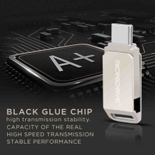 Microdrive 512Gb.Type-C ve Usb 2.0 Usb Flash Bellek Çift Giriş Otg Metal Sağlam Orjinal