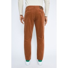 Daniel Voi Kadife Yandan Cepli Camel Regular Fit Erkek Pamuklu Pantolon