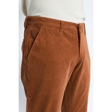 Daniel Voi Kadife Yandan Cepli Camel Regular Fit Erkek Pamuklu Pantolon