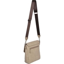Paftalı Deri Unisex Postacı Çanta – Çapraz Askılı, Çift Kilitli, Fermuarlı Bölmeli – 24x24x7cm