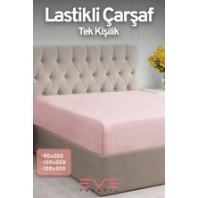 Eve Tekstil Doğal Pamuk Tek Kişilik Rainforce Kumaş Lastikli Çarşaf ve Yastık Kılıf Set