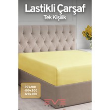 Eve Tekstil Doğal Pamuk Tek Kişilik Rainforce Kumaş Lastikli Çarşaf ve Yastık Kılıf Set