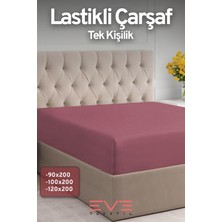 Eve Tekstil Doğal Pamuk Tek Kişilik Rainforce Kumaş Lastikli Çarşaf ve Yastık Kılıf Set
