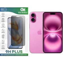 ECR MOBILE Apple iPhone 16 Ekran Koruyucu Tam Uyumlu 9h Esnek Nano Kırılmayan Mat Hayalet(Privacy)