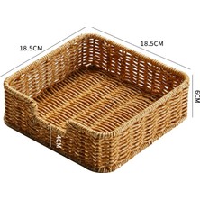 Safestore Masa Üstü Rattan Kare Peçetelik, Rattan Düzenleyici