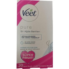 Veet Pure Sir Ağda Bandı 20li Hassas Ciltler (2 Adettemizleme Mendili Ile)