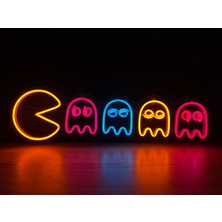 Disa Neon LED Duvar Dekoratif Aydınlatma -Pacman, 40X10CM-