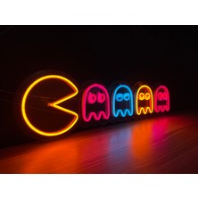 Disa Neon LED Duvar Dekoratif Aydınlatma -Pacman, 40X10CM-