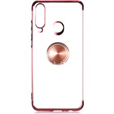 Cepustik Telefon Aksesuarları Huawei Y6P Kılıf Gess Kenarları Renkli Yüzük Aparatlı Kılıf