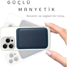 Ventus Magsafe Deri Cüzdan iPhone 11/12/13/14/15/16 Serisi Ile Uyumlu Manyetik Kartlık