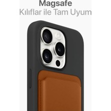 Magsafe Deri Cüzdan iPhone 11/12/13/14/15/16 Serisi Ile Uyumlu Manyetik Kartlık