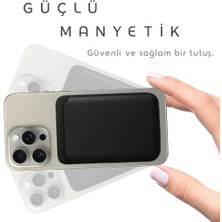 Ventus Magsafe Deri Cüzdan iPhone 11/12/13/14/15/16 Serisi Ile Uyumlu Manyetik Kartlık