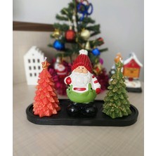 Trend Robo Yılbaşı 4 ' Lü Set Noel Baba ve 2 Adet Kokulu Mum