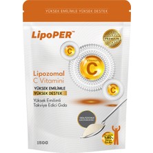 Lipoper Lipozomal C Vitamini 1000mg toz formunda (50 kullanımlık, tüm aile için istediğin gıdaya koy, karıştır, iç !)