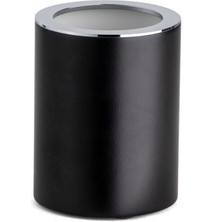 System Banyo Aksesuarları Tezgah Üstü Diş Fırçalığı Siyah-Krom Renk 102X80X80 Mm