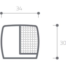 System 1015 Kapı Stoperi 34 mm Füme-Siyah Plastik Yapışkanlı / Vidalı