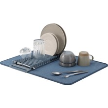 Umbra Udry Bulaşık Kurutma Rafı Ve Matı Gri Mavi