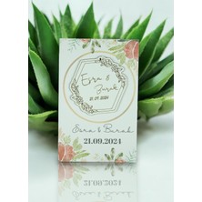 20 Adet Ahşap Oval  Magnet Söz, Nişan, Kına, Nikah, Bebek Doğum Mevlit  (OVALMAGNET07)