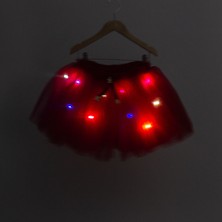 LED Peri Işıklı ,fiyonklu Kabarık Yılbaşı Tütü Etek -Yeni Yıl