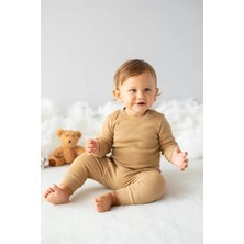 Kids Little Store Bej  Organik Pamuk Gots Ikili Takım 0-4 Yaş