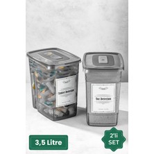 Tekno Trust Etiketli 2li Strip Mega Boy Toz ve Tablet Deterjan Saklama Kutusu 2x(3,5 Litre)