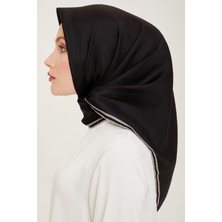 Belli % 100 Twill Ipek Eşarp 4009-11 Siyah