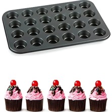 Muffin Cupcake 24 Bölmeli Kalıp Lokmalık Mini Kek Kalıpı