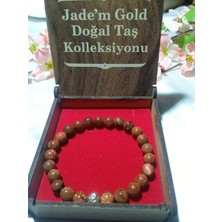 Jade'm Gold Yıldız Taşlı Doğal Taş Bileklik