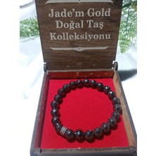 Jade'm Gold Faset Kesim Hematit Doğal Taşlı Bileklik