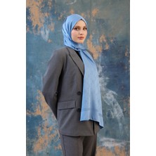 İpekhan Fall Winter Ipeksi Jakar Şal Gümüş 9018-09