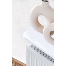 Dedeler Dekor Beyaz Petek Üstü Tak Çıkar , Uçan Raf & Dresuar Duvar Montajsız Oval Kesim 60 cm