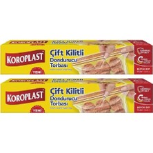 Koroplast Çift Kilitli Dondurucu Torbası Büyük Boy 24 x 28 cm 10'lu x 2 Paket