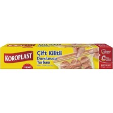 Koroplast Çift Kilitli Dondurucu Torbası Büyük Boy 24 x 28 cm 10'lu x 2 Paket