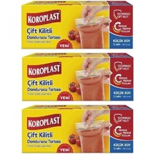 Koroplast Çift Kilitli Dondurucu Torbası Küçük Boy 10 x 15 cm 12'li x 3 Adet