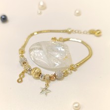 Charm Şans Dorika Toplu Bileklik Künye 14 Ayar Altın Hd Videolu