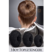 Lades Medya Siyah Saç Topuz Süngeri 3 Boy Forero Design 719269