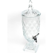 Albergio Cam Şerbetlik Lüks 4.5 Litre Kokteyl Limonata Meşrubat Sebil
