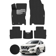 Nissan Qashqai 2013-2021 Hücreli Paspas Seti, Premium Eva Tam Set Paspas Takımı Siyah