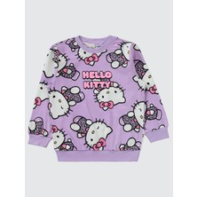 Hello Kitty Kız Çocuk Pijama Takımı 2-5 Yaş Dijital Lavanta