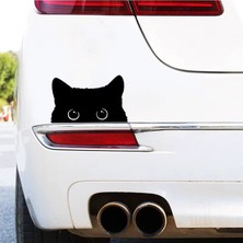 TSC Kedi Araba Sticker Etiket Yapıştırma Siyah Renk 23CM