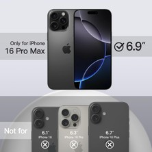 Wowacs Apple iPhone 16 Pro Max ile Uyumlu Telefon Kılıfı Kadife Iç Yüzey Soft Tasarım Lansman Kılıf