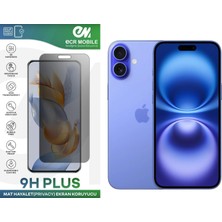 ECR MOBILE iPhone 16 Plus Ekran Koruyucu Tam Uyumlu 9h Esnek Nano  Mat Hayalet(Privacy)