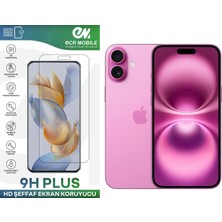 ECR MOBILE Apple iPhone 16 Ekran Koruyucu 9h Esnek Nano Cam Tam Uyumlu Şeffaf
