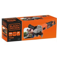 Black & Decker BEG010-QS BEG010 Açılı Taşlama Makinesi (710 W, 115 mm Disk Çapı, Sıfır Gerilim Şalteri, Yumuşak Başlatma, Kaymaz Gövde Sapı, Taşlama, Ayırma, Pas Giderme)