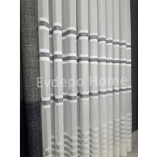 Taç Aplik Tül Perde, 1/3 Sık Pile Ekru  100 x 260 cm