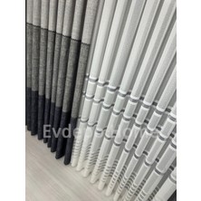 Taç Aplik Tül Perde, 1/3 Sık Pile Ekru  100 x 260 cm