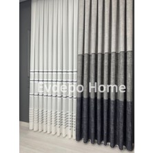 Taç Aplik Tül Perde, 1/3 Sık Pile Ekru  100 x 260 cm
