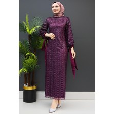 Giza Store Inci Tesettür Abiye Mor