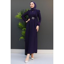 Giza Store Tüy Detay Tesettür Elbise Haki